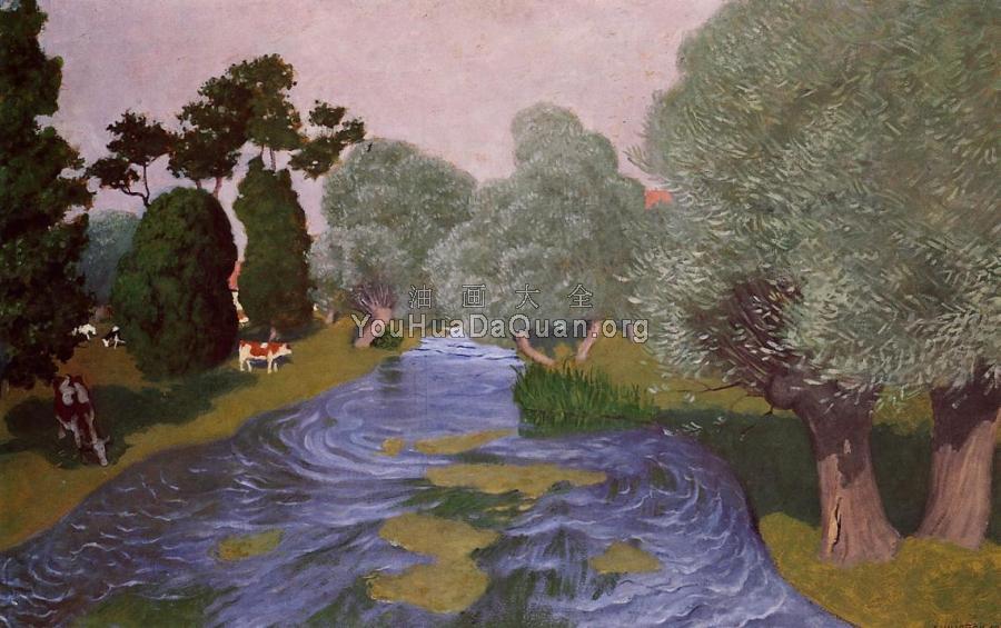 Landscape at Arques-la-Bataille - 菲利克斯·瓦洛东